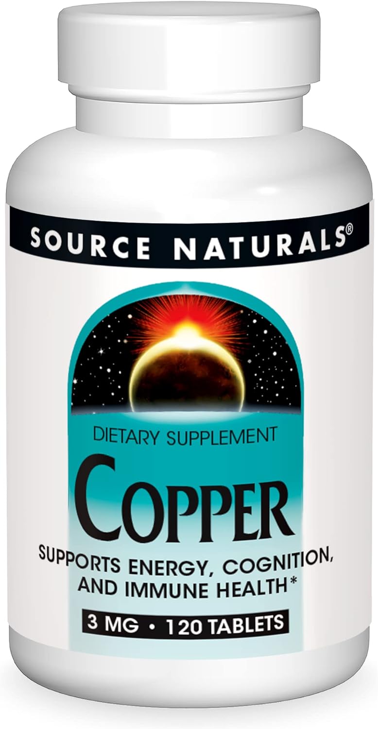 Source Naurals Copper 3Mg. 120 Tabletas