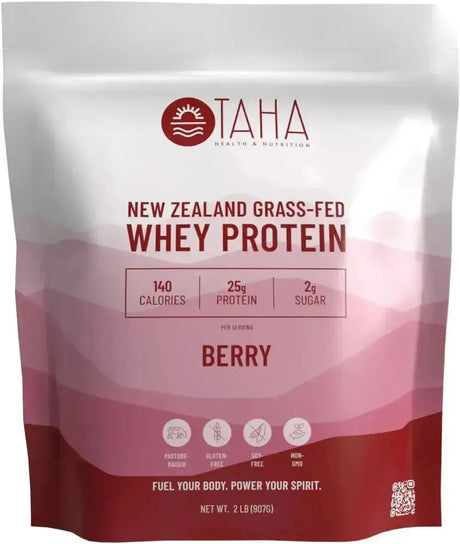 TAHA - Taha New Zealand Grass-Fed Whey Protein Concentrate Powder Berry 907Gr. - The Red Vitamin MX - Suplementos Alimenticios - {{ shop.shopifyCountryName }}