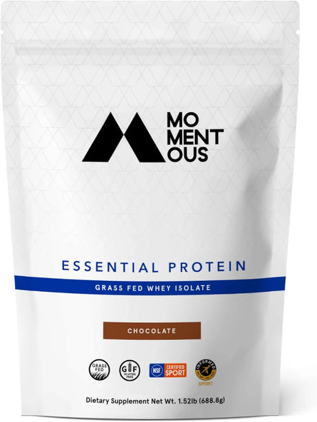 MOMENTOUS - Momentous Essential Grass-Fed Whey Protein Powder Chocolate 688Gr. - The Red Vitamin MX - Suplementos Alimenticios - {{ shop.shopifyCountryName }}