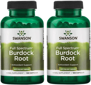 Swanson Burdock Root 460Mg. 100 Capsulas 2 Pack
