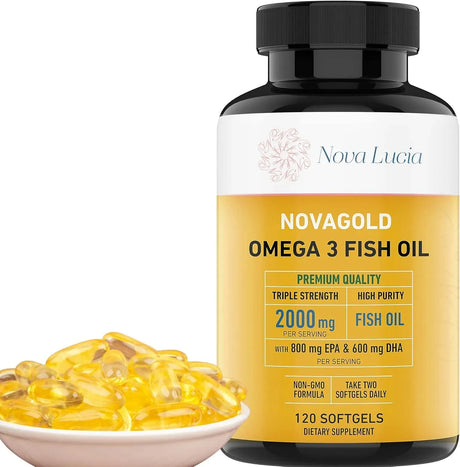 NOVA LUCIA - Nova Lucia Omega 3 Burpless Fish Oil 2000Mg. 120 Capsulas Blandas - The Red Vitamin MX - Suplementos Alimenticios - {{ shop.shopifyCountryName }}