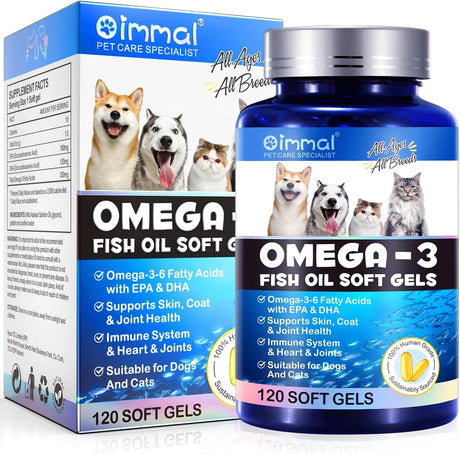 OIMMAL - Oimmal Omega-3 Pet 120 Capsulas Blandas - The Red Vitamin MX - Aceite De Pescado Para Perros - {{ shop.shopifyCountryName }}