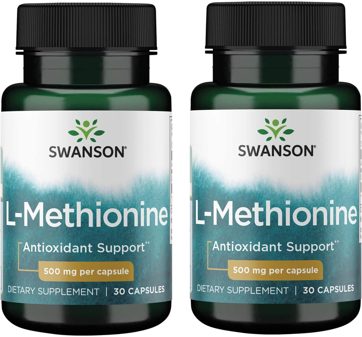 Swanson Pure L-Methionine 500Mg. 30 Capsulas 2 Pack