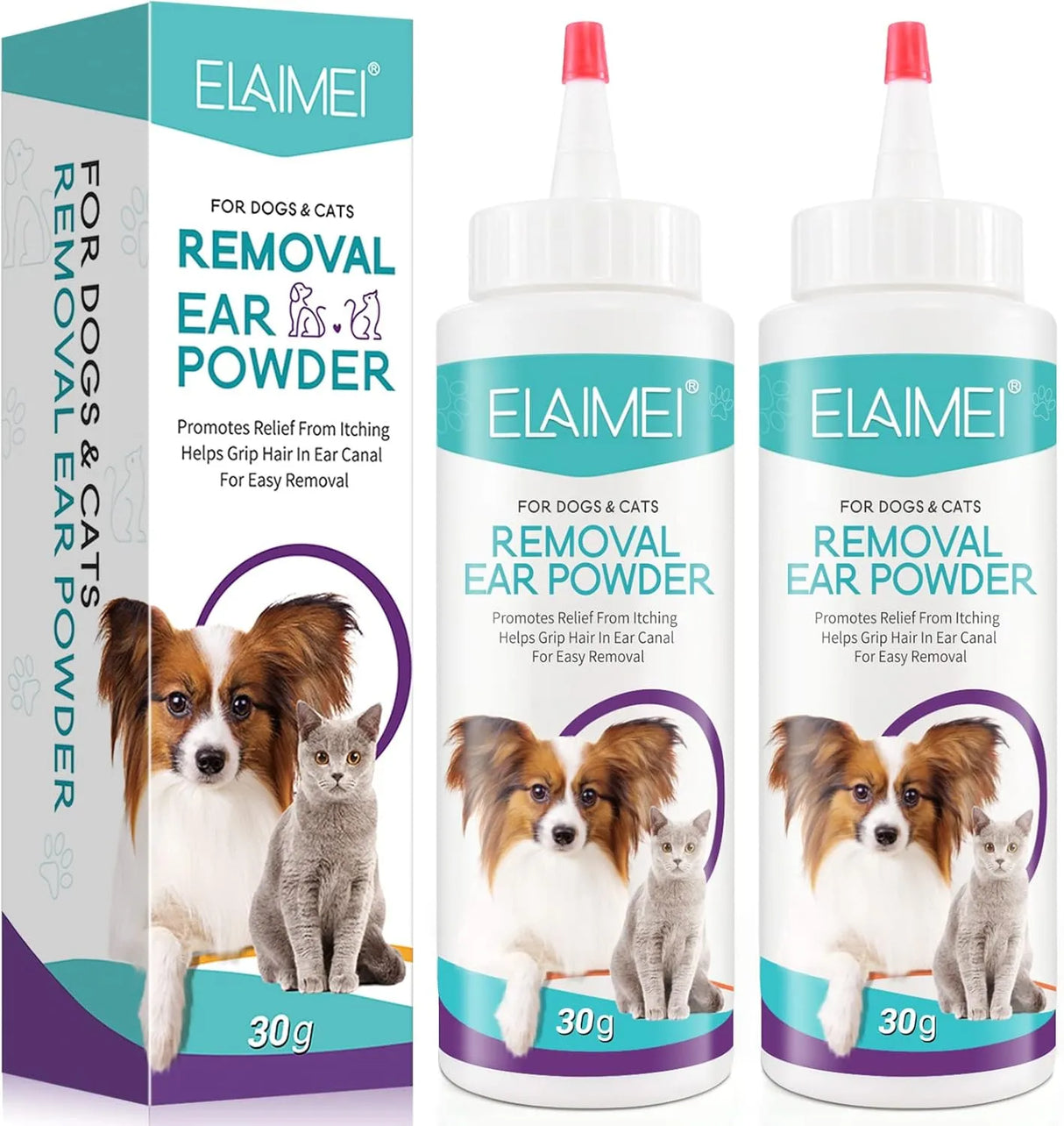 ELAIMEI - ELAIMEI Dog Ear Cleaner 30Gr. 2 Pack - The Red Vitamin MX - Cuidado Del Oído De Perros - {{ shop.shopifyCountryName }}