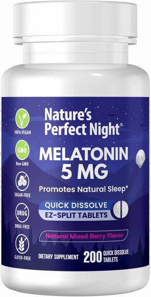NATURE'S PERFECT NIGHT - Nature's Perfect Night Melatonin 5Mg. 200 Tabletas - The Red Vitamin MX - Suplementos Alimenticios - {{ shop.shopifyCountryName }}