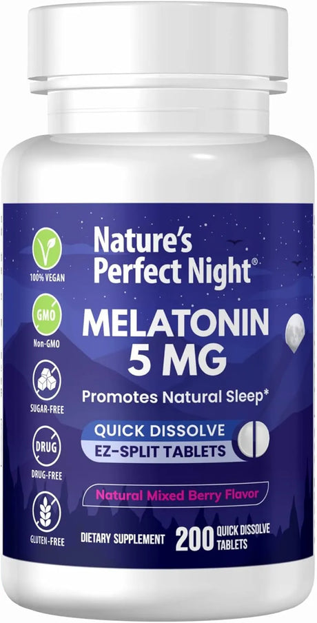 NATURE'S PERFECT NIGHT - Nature's Perfect Night Melatonin 5Mg. 200 Tabletas - The Red Vitamin MX - Suplementos Alimenticios - {{ shop.shopifyCountryName }}