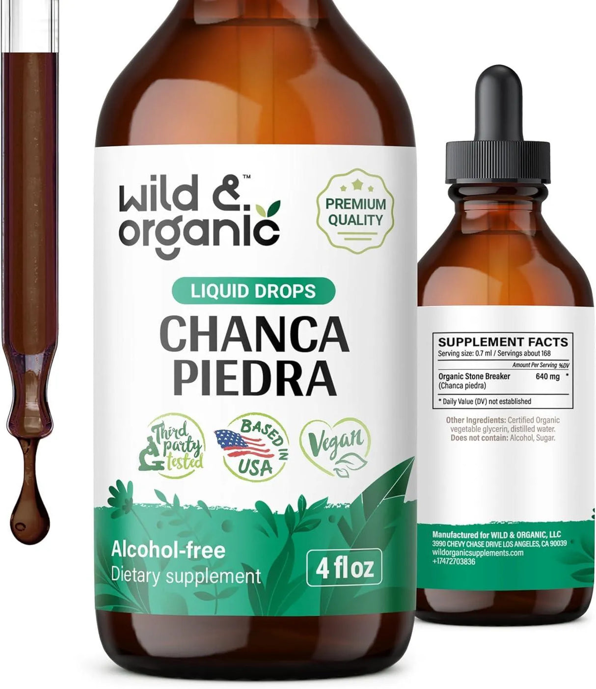 WILD & ORGANIC - Wild & Organic Stone Breaker Chanca Piedra Liquid Extract 4 Fl.Oz. - The Red Vitamin MX - Suplementos Alimenticios - {{ shop.shopifyCountryName }}