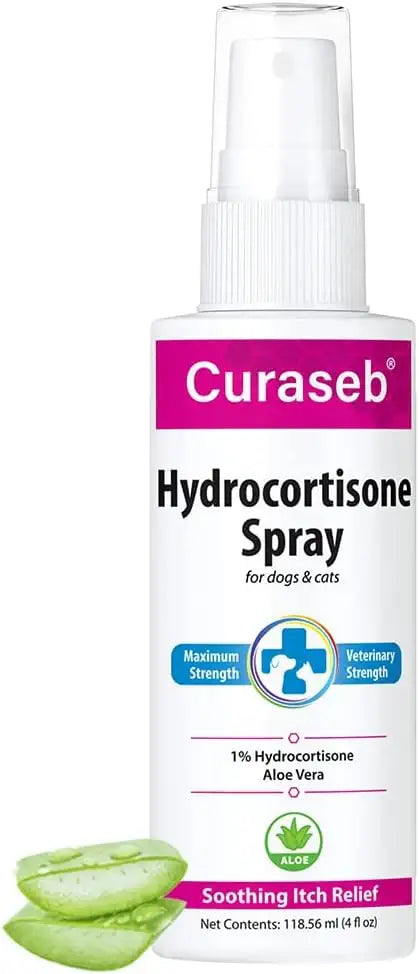 CURASEB - Curaseb Hydrocortisone Spray for Dogs & Cats 4 Fl.Oz. - The Red Vitamin MX - Remedios Para La Picazón De Perros - {{ shop.shopifyCountryName }}