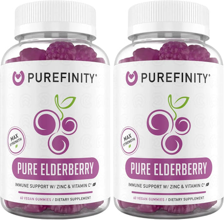 PUREFINITY - PUREFINITY Sambucus Elderberry Gummies 60 Gomitas 2 Pack - The Red Vitamin MX - Suplementos Alimenticios - {{ shop.shopifyCountryName }}