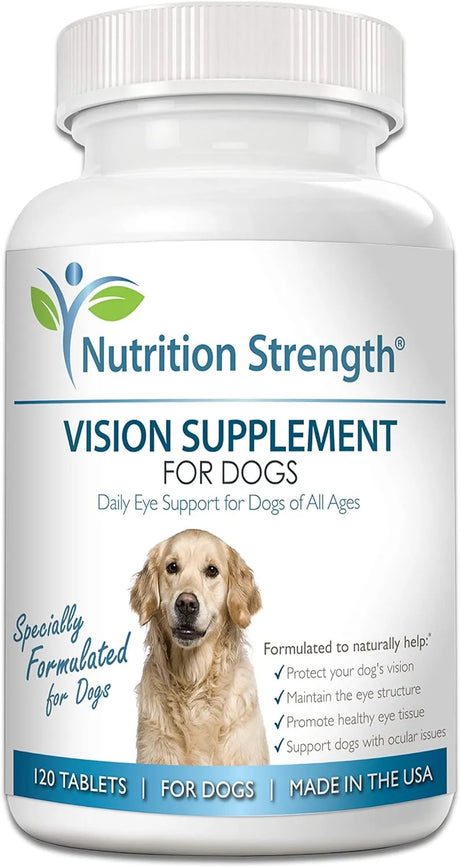 NUTRITION STRENGTH - Nutrition Strength Eye Care for Dogs Daily Vision Supplement 120 Tabletas Masticables - The Red Vitamin MX - Cuidado De Los Ojos De Los Perros - {{ shop.shopifyCountryName }}