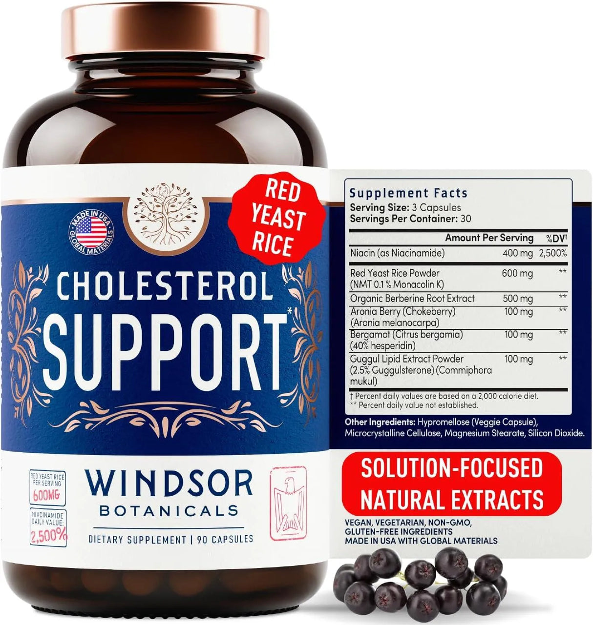 WINDSOR BOTANICALS - WINDSOR BOTANICALS Cholesterol Support 90 Capsulas - The Red Vitamin MX - Suplementos Alimenticios - {{ shop.shopifyCountryName }}