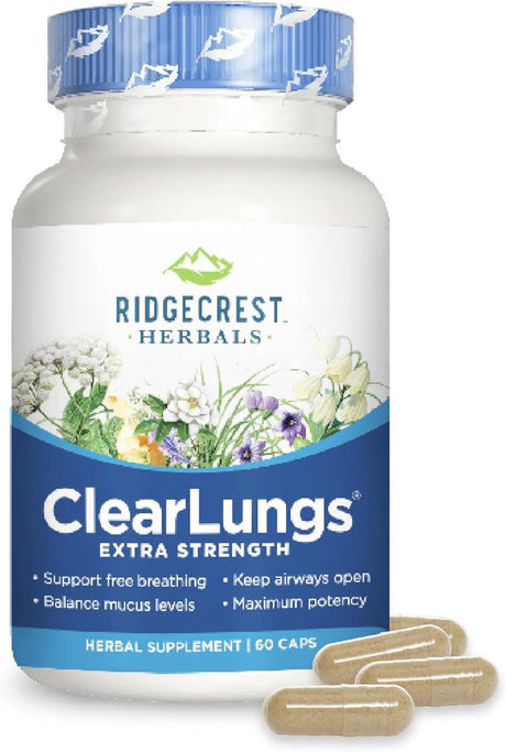 RIDGECREST HERBALS - RidgeCrest Herbals ClearLungs Extra Strength 60 Capsulas - The Red Vitamin MX - Suplementos Alimenticios - {{ shop.shopifyCountryName }}