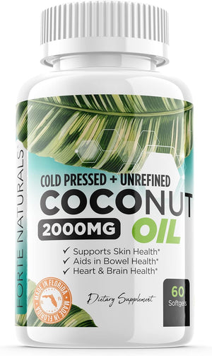 FORTE NATURALS - Forte Naturals Coconut Oil Organic 2000Mg. 60 Capsulas Blandas - The Red Vitamin MX - Suplementos Alimenticios - {{ shop.shopifyCountryName }}