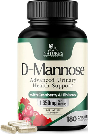 NATURE'S NUTRITION - Nature's Nutrition D-Mannose & Cranberry Extract 1350Mg. 180 Capsulas - The Red Vitamin MX - Suplementos Alimenticios - {{ shop.shopifyCountryName }}