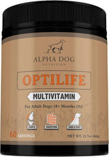 ALPHA DOG NUTRITION - Alpha Dog Nutrition OptiLife Dog Multivitamin Powder 60 Servicios 444Gr. - The Red Vitamin MX - Multivitamínicos Para Perros - {{ shop.shopifyCountryName }}