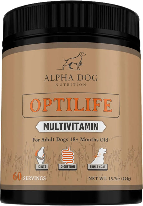 ALPHA DOG NUTRITION - Alpha Dog Nutrition OptiLife Dog Multivitamin Powder 60 Servicios 444Gr. - The Red Vitamin MX - Multivitamínicos Para Perros - {{ shop.shopifyCountryName }}