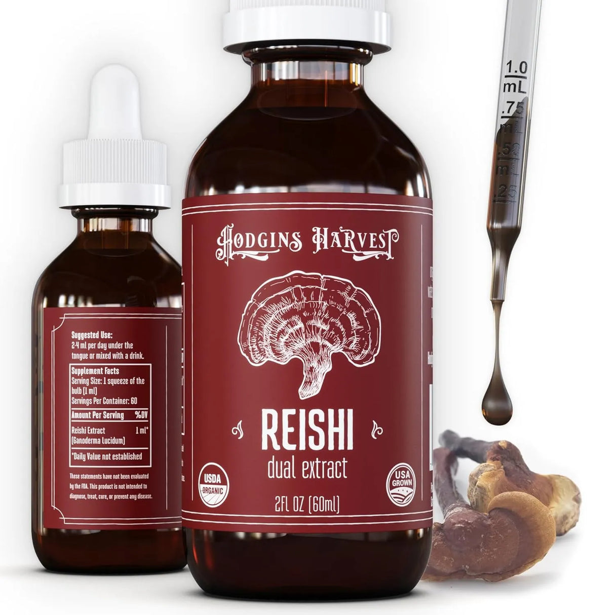 HODGINS HARVEST - Hodgins Harvest Organic Reishi Tincture 2 Fl.Oz. - The Red Vitamin MX - Suplementos Alimenticios - {{ shop.shopifyCountryName }}