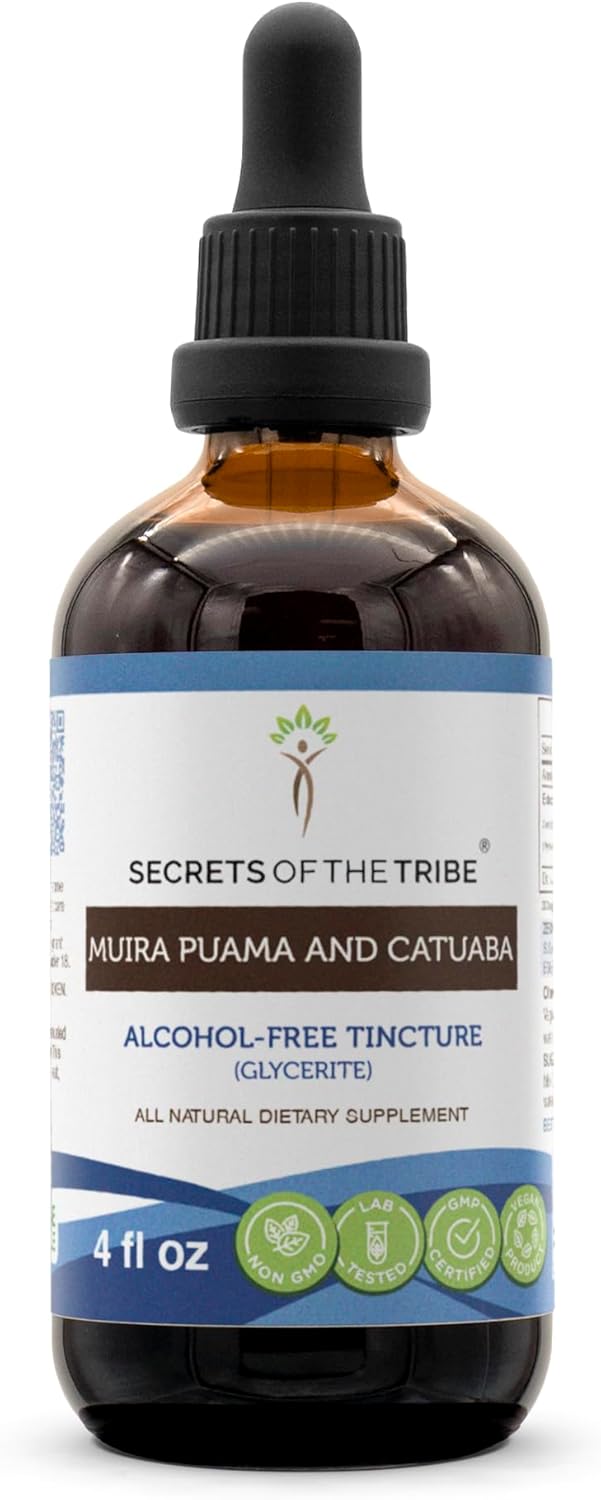 Secrets of the Tribe Muira Puama and Catuaba Alcohol-Free Liquid Extract 4 Fl.Oz.