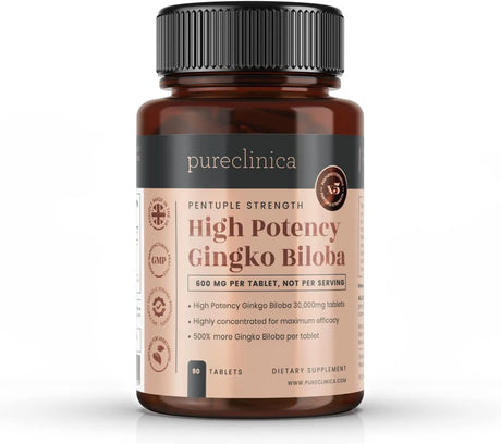 PURECLINICA - Pureclinica High Potency Ginkgo Biloba 90 Tabletas - The Red Vitamin MX - Suplementos Alimenticios - {{ shop.shopifyCountryName }}