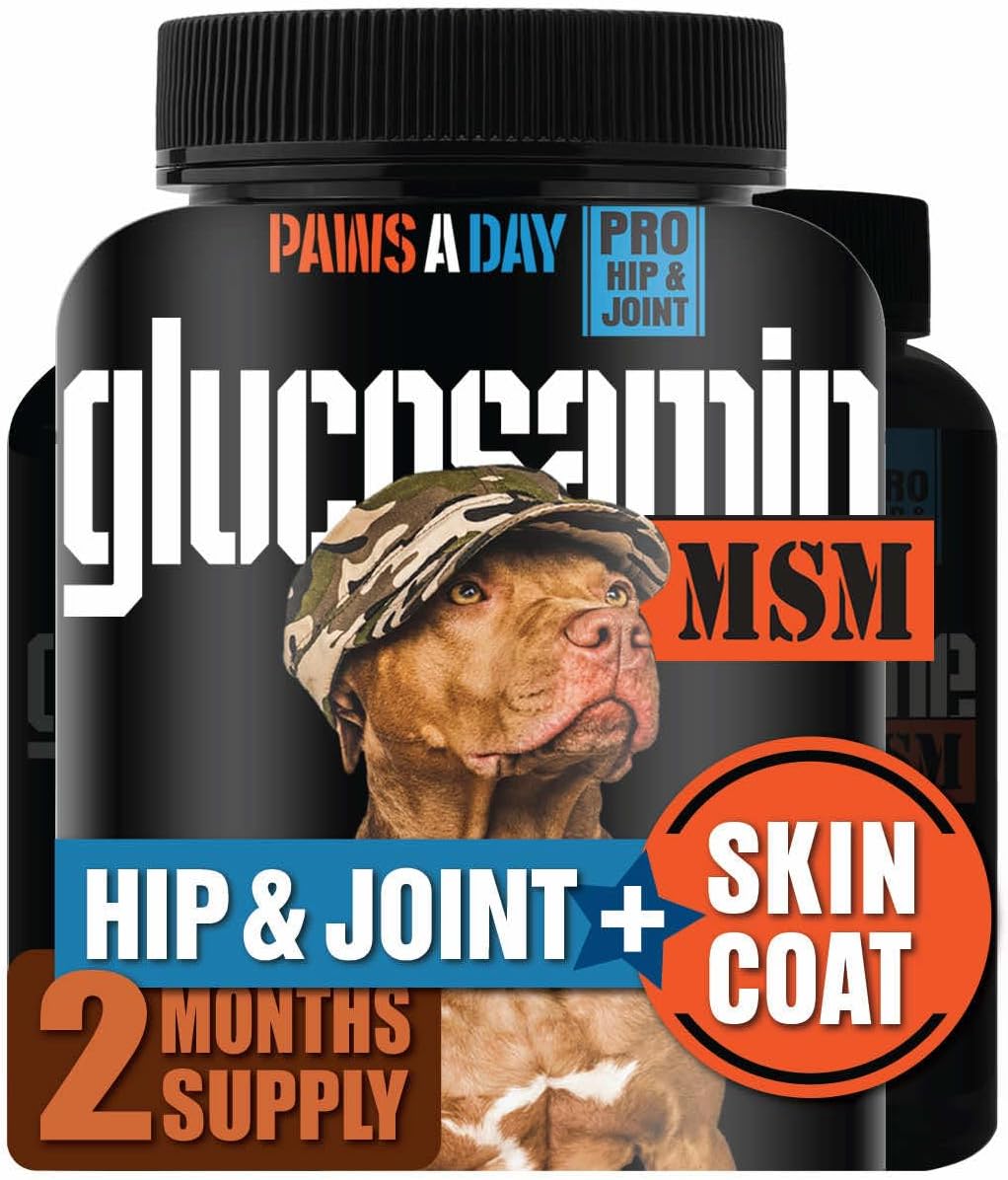 Paws A Day Glucosamine for Dogs Hip & Joint Supplement 60 Masticables