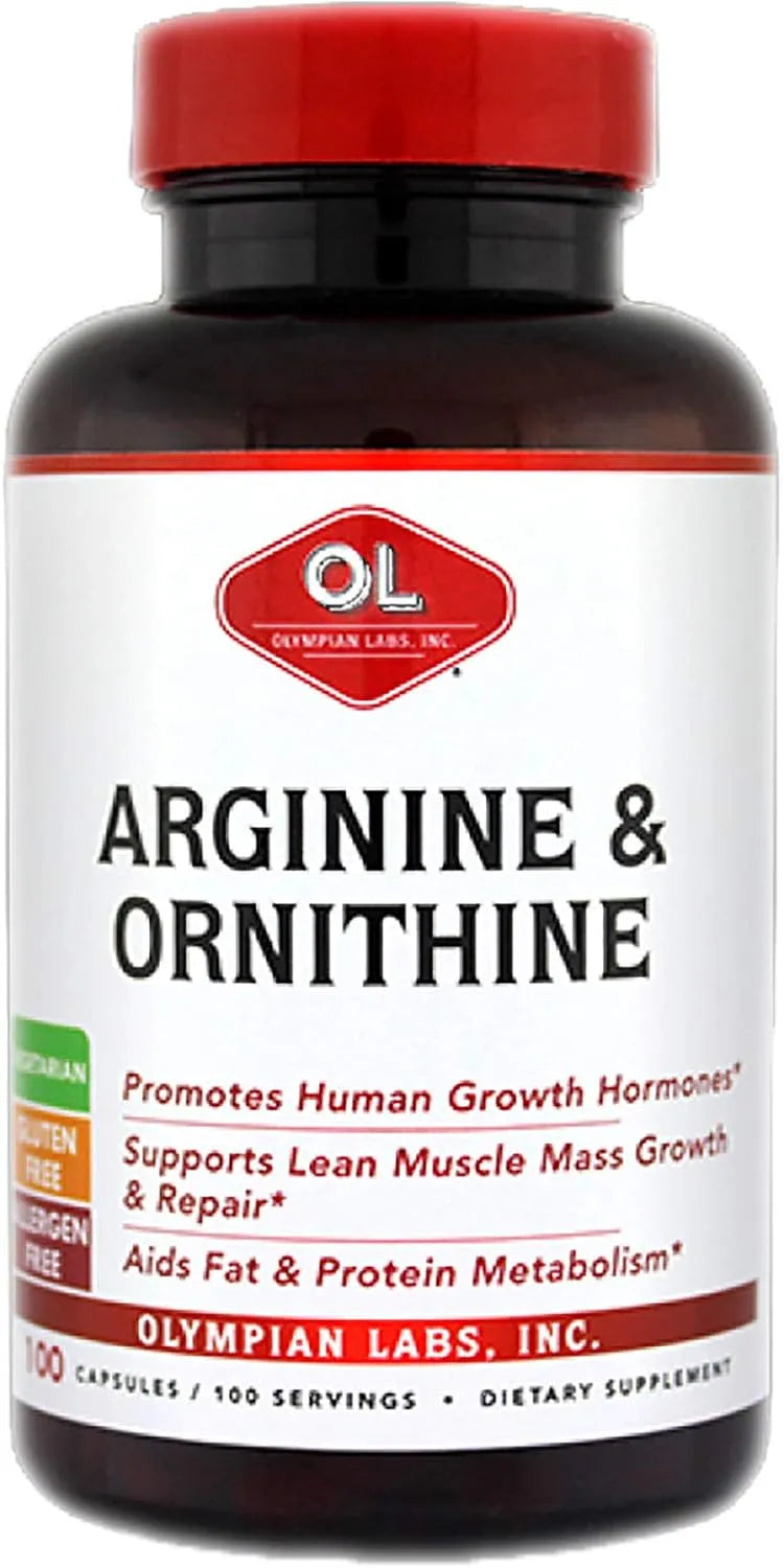 OLYMPIAN LABS - Olympian Labs Arginine and Ornithine 100 Capsulas - The Red Vitamin MX - Suplementos Alimenticios - {{ shop.shopifyCountryName }}