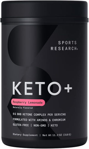 Sports Research Keto Plus Exogenous Ketones with goBHB 30 Servicios Raspberry Lemonade 318Gr.