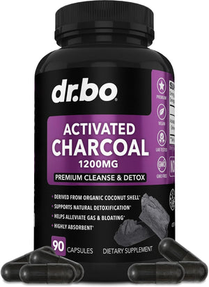 DR. BO Activated Charcoal 1200Mg. 90 Capsulas