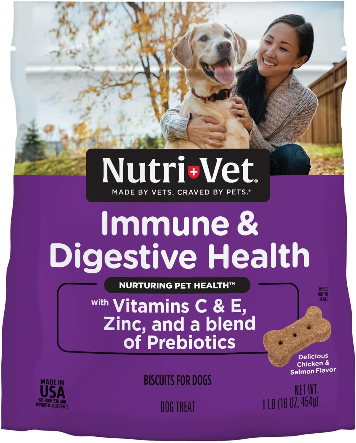 Nutri-Vet Immune & Digestive Health Biscuits for Dogs 454Gr.
