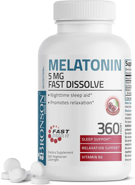BRONSON - Bronson Melatonin 5Mg. Fast Dissolve Cherry Tablets 360 Tabletas - The Red Vitamin MX - Suplementos Alimenticios - {{ shop.shopifyCountryName }}