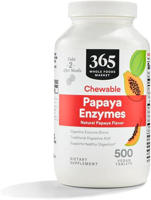 365 by Whole Foods Market Papaya Enzymes 500 Tabletas Masticables