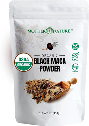 MOTHER NATURE - Mother Nature Organic Raw Peruvian Black Maca Root Powder 454Gr. - The Red Vitamin MX - Suplementos Alimenticios - {{ shop.shopifyCountryName }}