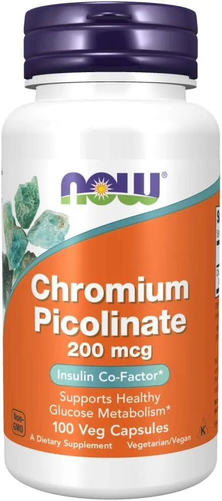 NOW SUPPLEMENTS - NOW Supplements Chromium Picolinate 200mcg 100 Capsulas - The Red Vitamin MX - Suplementos Alimenticios - {{ shop.shopifyCountryName }}