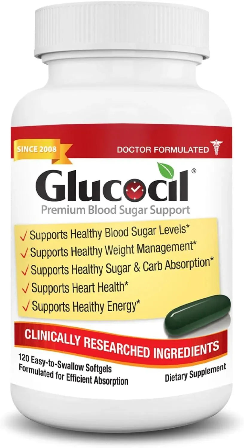 GLUCOCIL - Glucocil Premium Blood Sugar Support 120 Capsulas Blandas - The Red Vitamin MX - Suplementos Alimenticios - {{ shop.shopifyCountryName }}