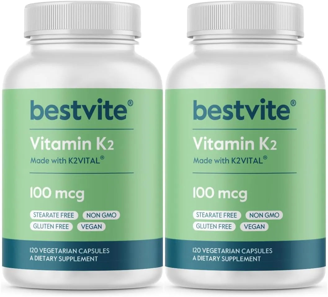 BESTVITE - BESTVITE Vitamin K2 100mcg 120 Capsulas 2 Pack - The Red Vitamin MX - Suplementos Alimenticios - {{ shop.shopifyCountryName }}