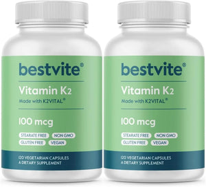 BESTVITE - BESTVITE Vitamin K2 100mcg 120 Capsulas 2 Pack - The Red Vitamin MX - Suplementos Alimenticios - {{ shop.shopifyCountryName }}