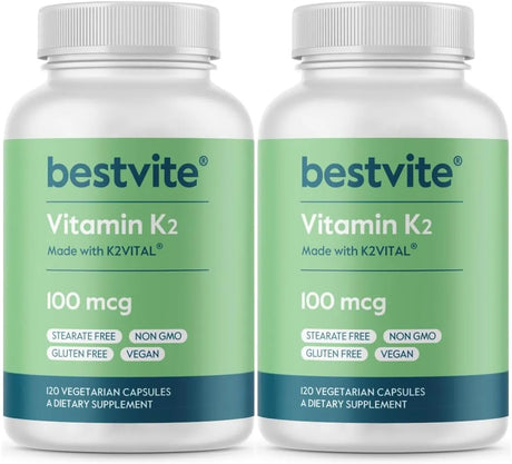 BESTVITE - BESTVITE Vitamin K2 100mcg 120 Capsulas 2 Pack - The Red Vitamin MX - Suplementos Alimenticios - {{ shop.shopifyCountryName }}