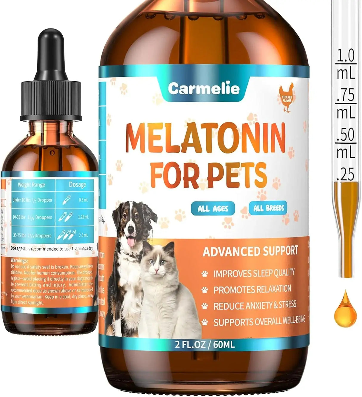 CARMELIE - Carmelie Melatonin for Pets 60Ml. - The Red Vitamin MX - Relajantes Para Perros - {{ shop.shopifyCountryName }}