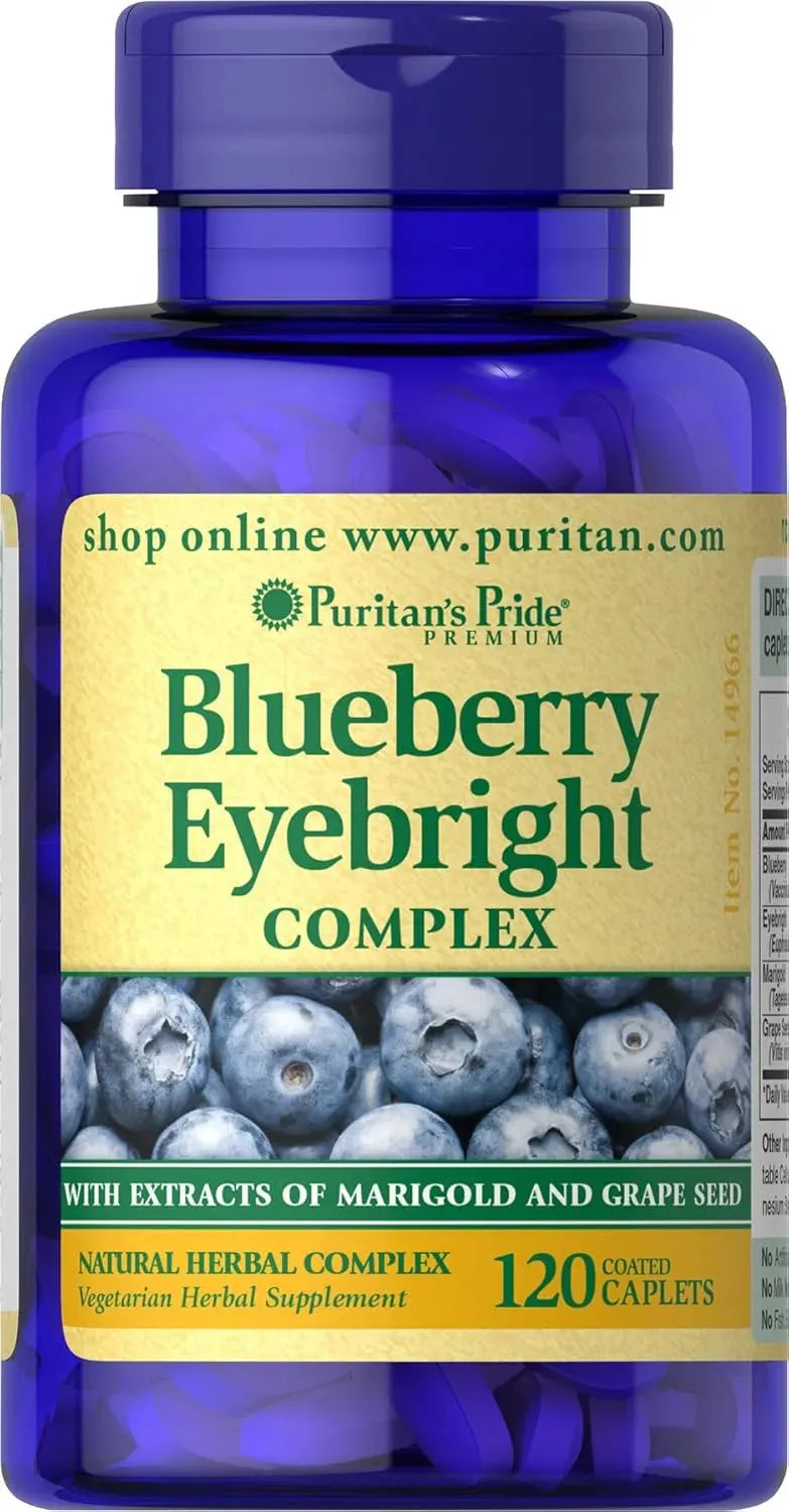 PURITAN'S PRIDE - Puritan's Pride Blueberry Eyebright Complex 120 Tabletas - The Red Vitamin MX - Suplementos Alimenticios - {{ shop.shopifyCountryName }}