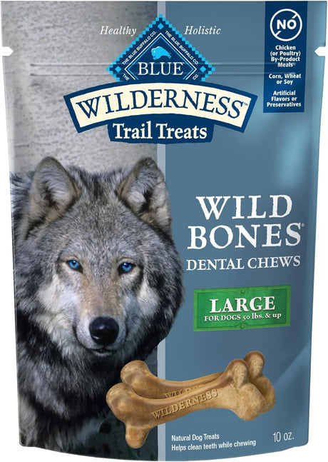 BLUE BUFFALO - Blue Buffalo Wilderness Trail Treats Wild Bones Large Dental Chews 280Gr. - The Red Vitamin MX - Cuidado Dental Para Perros - {{ shop.shopifyCountryName }}