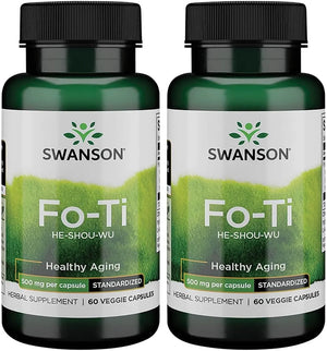 SWANSON - Swanson Fo-Ti Extract 500Mg. 60 Capsulas 2 Pack - The Red Vitamin MX - Suplementos Alimenticios - {{ shop.shopifyCountryName }}