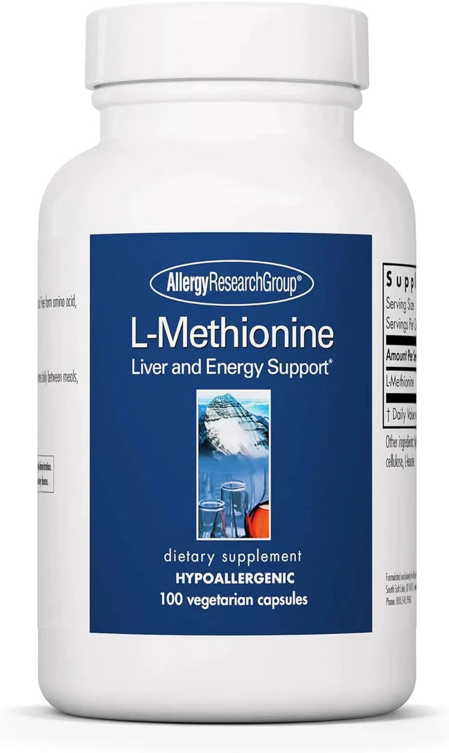 ALLERGY RESEARCH GROUP - Allergy Research Group L-Methionine 500Mg. 100 Capsulas - The Red Vitamin MX - Suplementos Alimenticios - {{ shop.shopifyCountryName }}