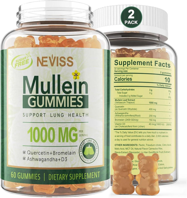 NEVISS - NEVISS Mullein Leaf Extract for Lungs 60 Gomitas 2 Pack - The Red Vitamin MX - Suplementos Alimenticios - {{ shop.shopifyCountryName }}