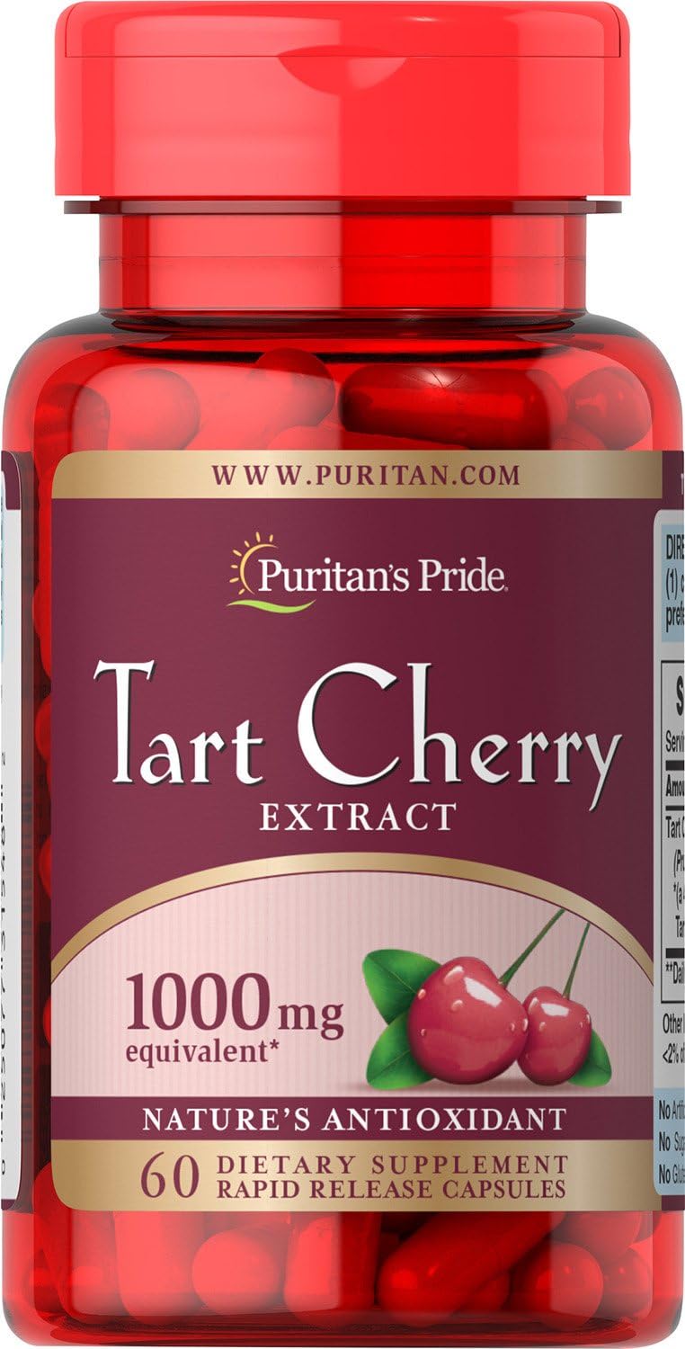 Puritan's Pride Tart Cherry Extract 1000Mg. 60 Capsulas