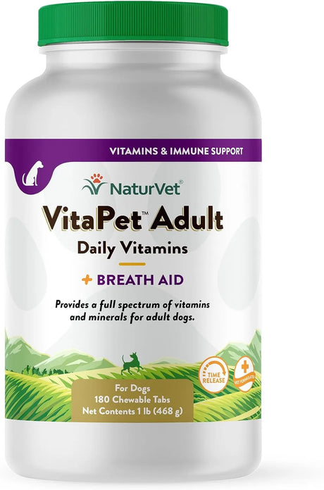 NATURVET - NaturVet VitaPet Adult Daily Vitamins for Dogs 180 Tabletas Masticables - The Red Vitamin MX - Multivitamínicos Para Perros - {{ shop.shopifyCountryName }}