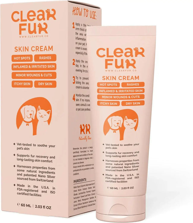 CLEARFUR - ClearFur Hot Spot & Itch Relief Skin Cream for Dogs & Cats 2 Oz. - The Red Vitamin MX - Remedios Para La Picazón De Perros - {{ shop.shopifyCountryName }}