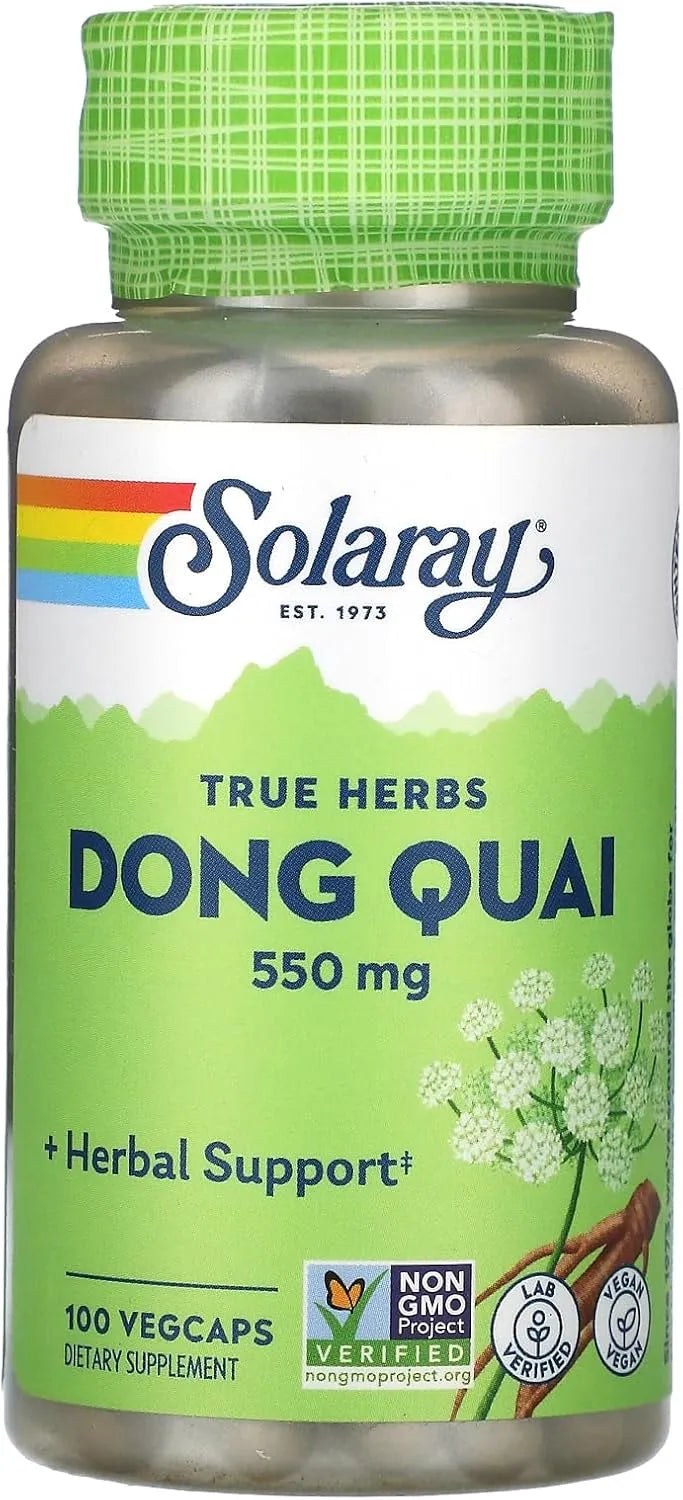 SOLARAY - Solaray Dong Quai Root 550Mg. 180 Capsulas - The Red Vitamin MX - Suplementos Alimenticios - {{ shop.shopifyCountryName }}