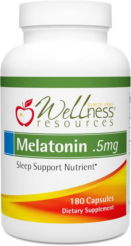 WELLNESS RESOURCES - Wellness Resources Melatonin 0.5Mg. 180 Capsulas - The Red Vitamin MX - Suplementos Alimenticios - {{ shop.shopifyCountryName }}