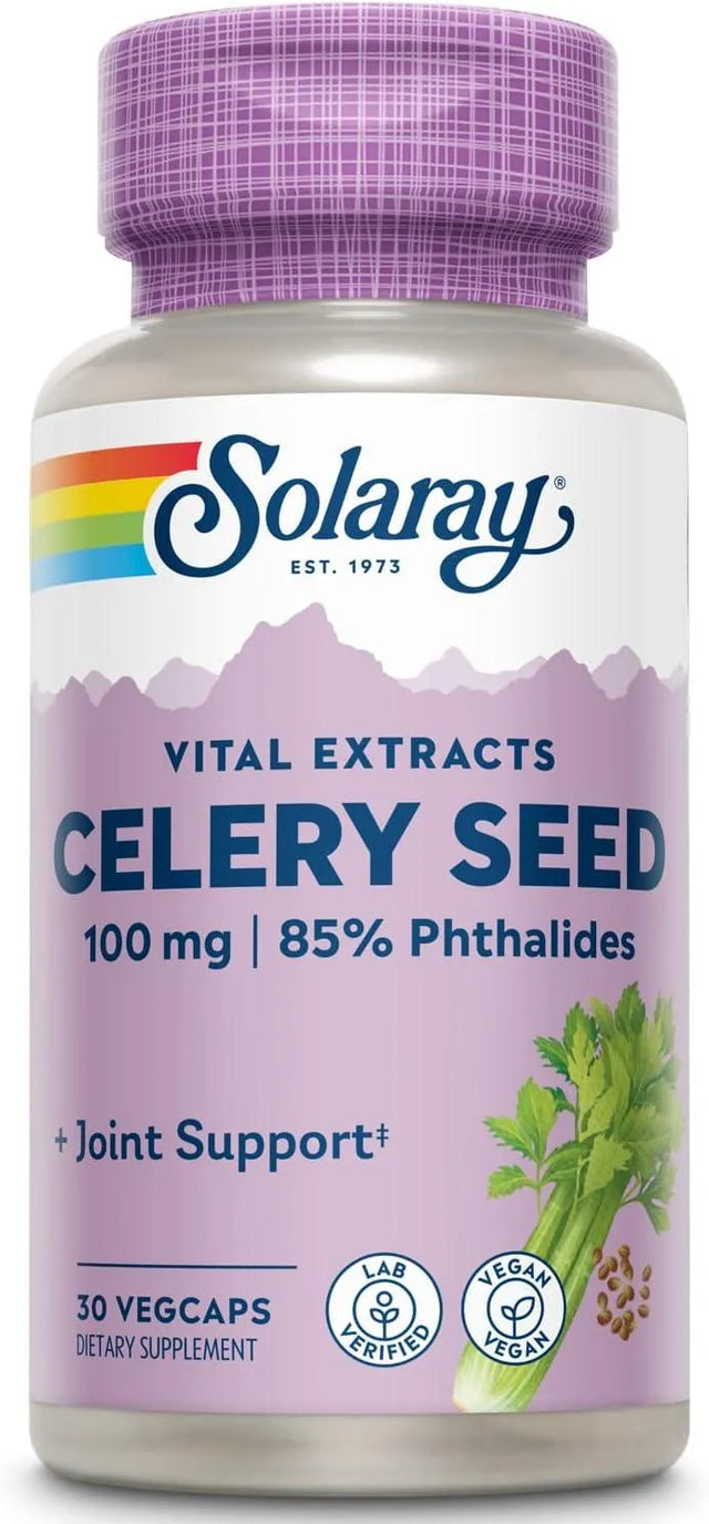 SOLARAY - SOLARAY Celery Seed Extract 100Mg. 30 Capsulas - The Red Vitamin MX - Suplementos Alimenticios - {{ shop.shopifyCountryName }}