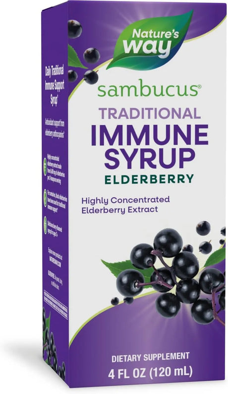 NATURE'S WAY - Nature’s Way Sambucus Elderberry Traditional Immune Syrup 4 Fl.Oz. - The Red Vitamin MX - Suplementos Alimenticios - {{ shop.shopifyCountryName }}