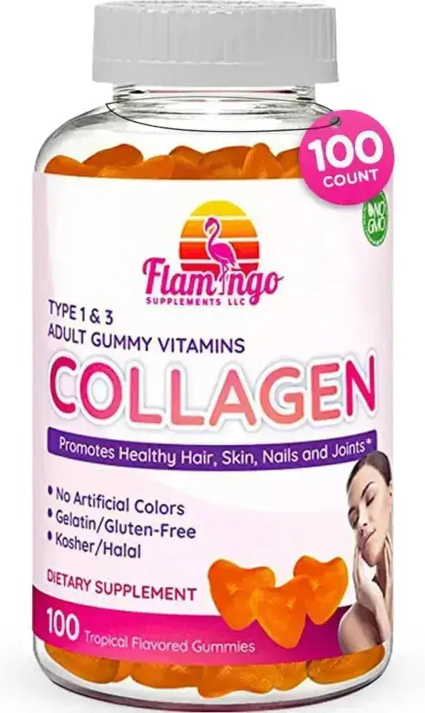 FLAMINGO SUPPLEMENTS - Flamingo Supplements Collagen Gummies 100 Gomitas - The Red Vitamin MX - Suplementos Alimenticios - {{ shop.shopifyCountryName }}